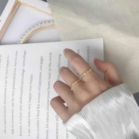 CZ Stacking Ring, Thin CZ Ring, - Picture 7 of 8